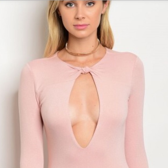 LAST 1 M💃🏻Low Key Hole Bodycon Pink Dress Sexy - Picture 3 of 3